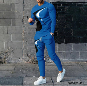 New Fashion Sports Men's Suits Long Sleeve T-shirt Set Trousers 2 Piece 3D Printed Jogging Outfit Casual Streetwear Men Clothing