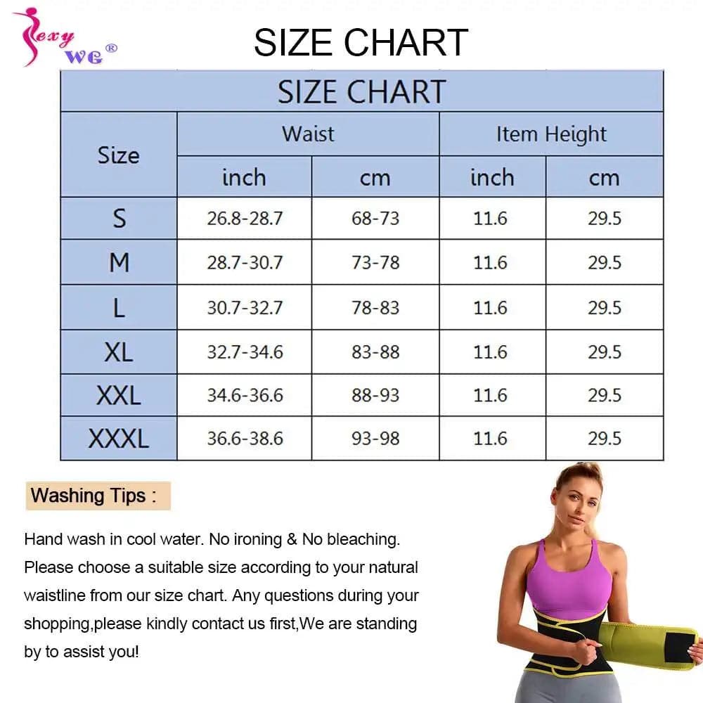 SEXYWG Women Waist Trainer Belt for Slimming Girdle Strap Weight Loss Belly Band Corset Waist Cincher Neoprene Body Shaper Gym - Boutique Beauté Santé 