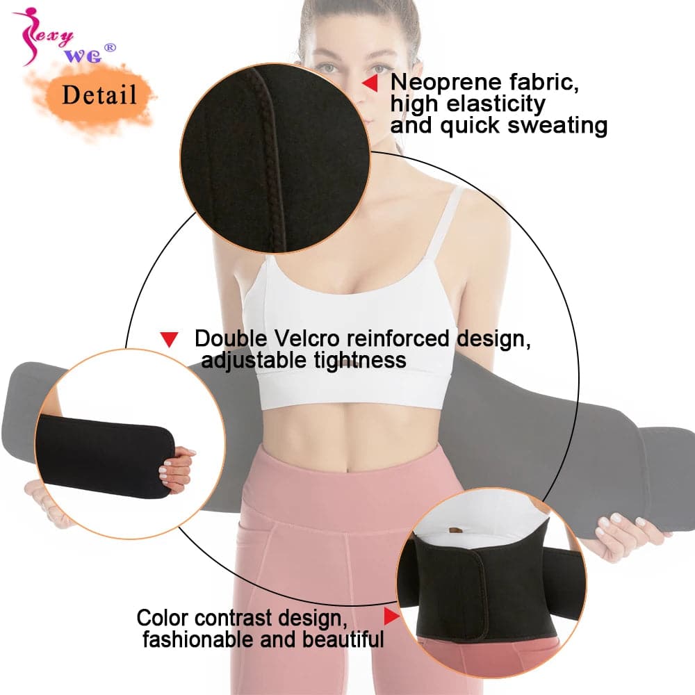 SEXYWG Women Waist Trainer Belt for Slimming Girdle Strap Weight Loss Belly Band Corset Waist Cincher Neoprene Body Shaper Gym - Boutique Beauté Santé 