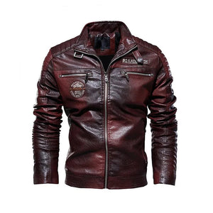 Veste en cuir à la mode pour hommes, manteau de moto de voyage en plein air, vêtements en cuir carillon, peluche, automne, hiver, nouveau, 2024