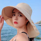 Sparsil Women's Summer Hat for The Sun Wide Brim UV Neck Protection Solar Beach Hats Foldable Ponytail Travel Sun Panama Caps - Boutique Beauté Santé 