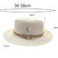 Summer Sun Hat Flat Top Straw Hats for Women New Metal R Letter Fashionable Beach Sun Hat Females Travel Holidays Boater Hat - Boutique Beauté Santé 