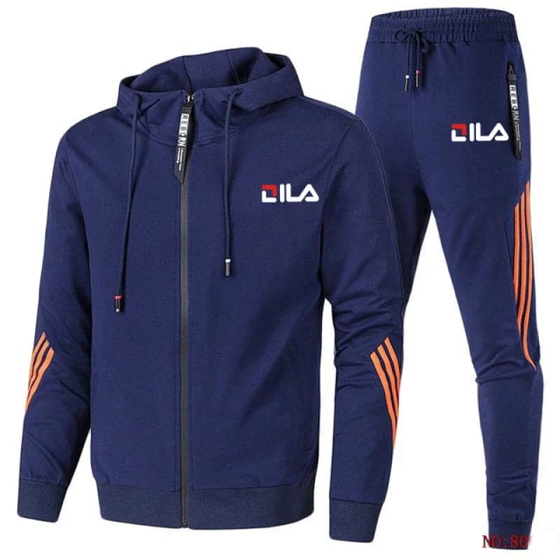 Spring and autumn new men's sportswear 2-piece set zipper jacket casual sports pants brand clothing men jogging sportswear set - Boutique Beauté Santé 