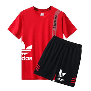 Summer new men's fashion sportswear short-sleeved T-shirt sports shorts casual men's cool running suit