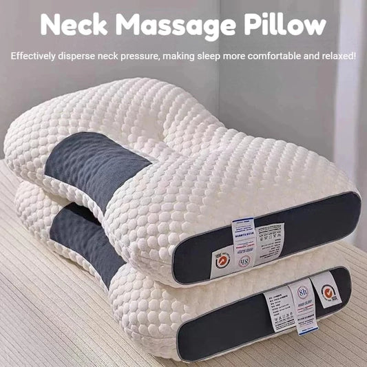 Oreiller de massage 3D pour spa, protection de la colonne cervicale, 4WD, literie en coton pour aider à dormir, nouveau