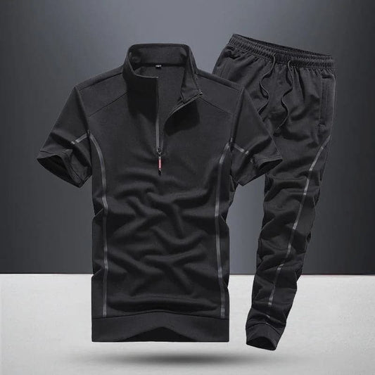 2024 Summer New Men's Classic Fashion Short Sleeve T-shirt Suit Men's Casual Comfort Large Size High-Quality Sports Suit M-5XL