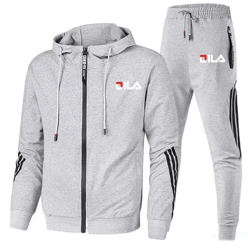 Spring and autumn new men's sportswear 2-piece set zipper jacket casual sports pants brand clothing men jogging sportswear set - Boutique Beauté Santé 